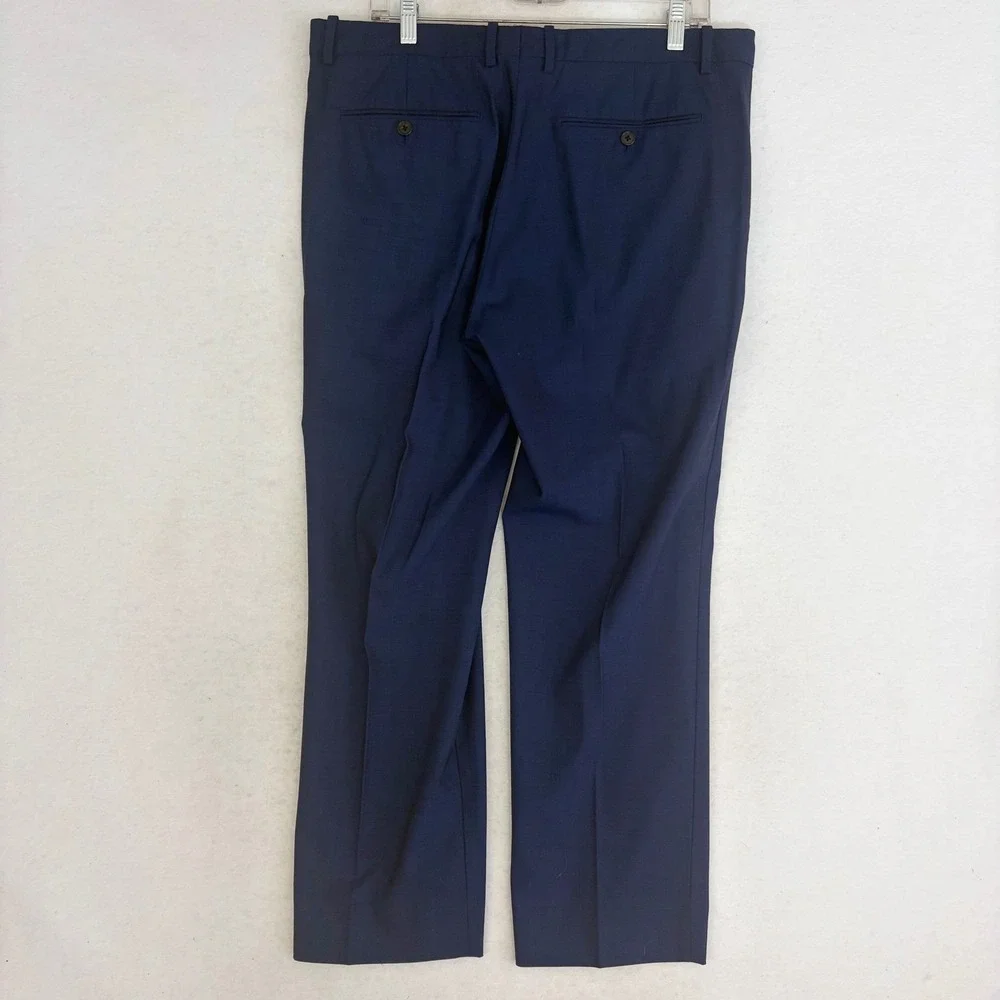 Theory Chambers New Tailor 2 Suit Mens 42R Blue Wool Stretch 2-Piece Luxury